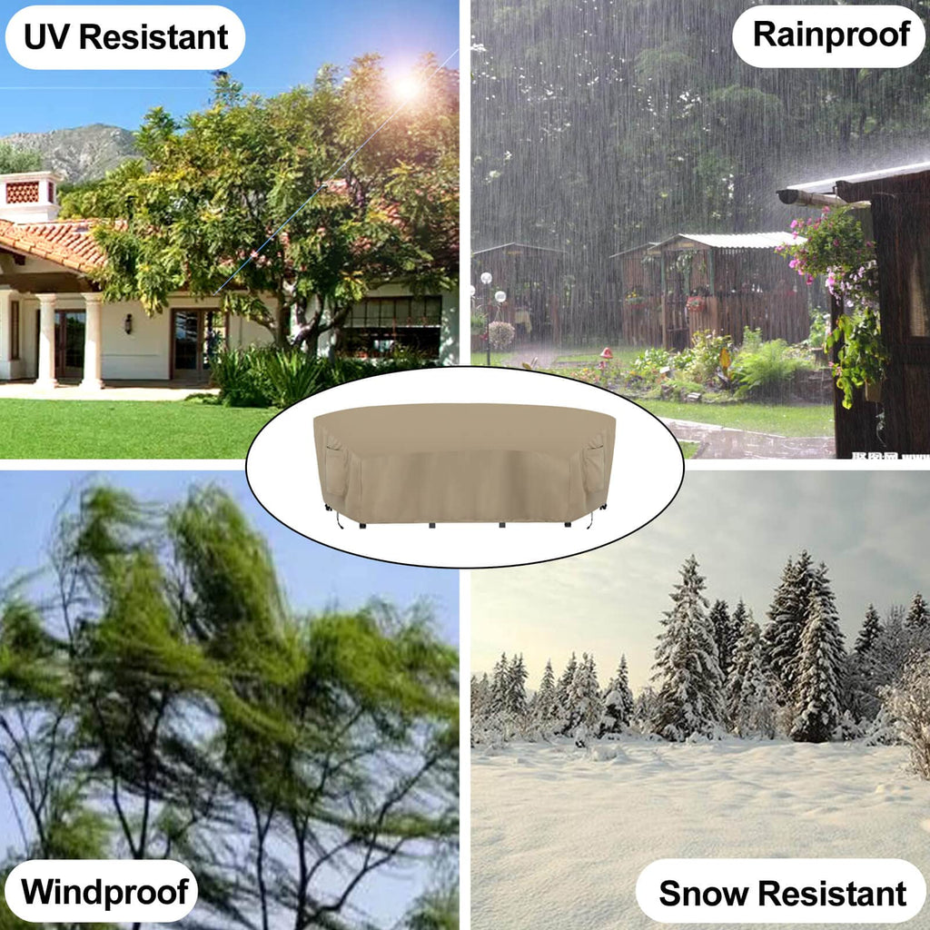 Waterproof Curved Outdoor Sectional Cover