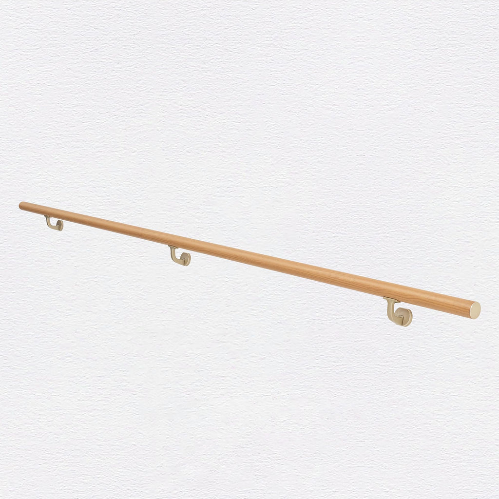 12FT Handrails for indoor&outdoor stairs, deck, slope, Modern Aluminum Handrail Set, Wall-Mounted with Zinc-Alloy