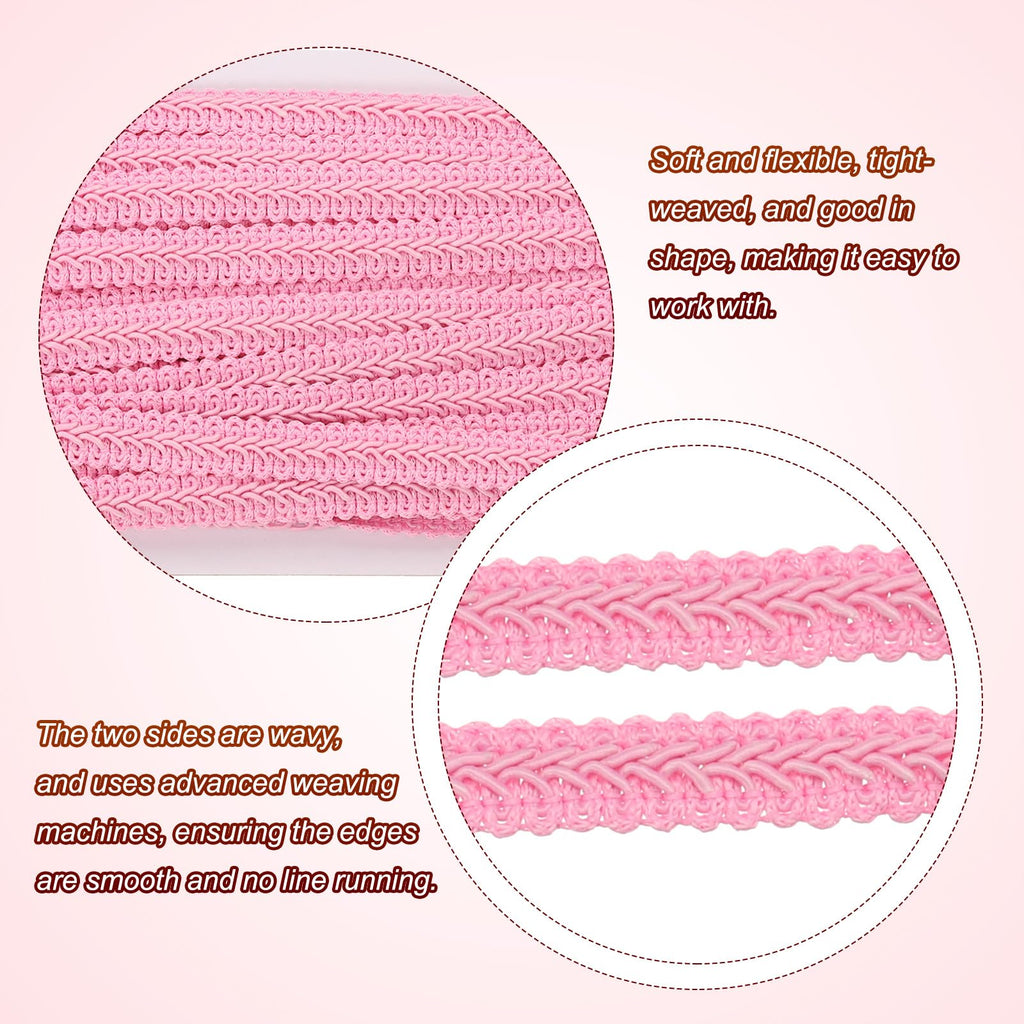 1/2" x 13 Yards Gimp Braid Trim Woven Fabric Ribbon Polyester Curtain Upholstery Trim for DIY Craft Sewing