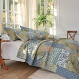 Secgo King Comforter Set- 100% Cotton Quilt King Set, Green, Sage bedspreads (96 * 108 Inch) with 2 Pillow Shams