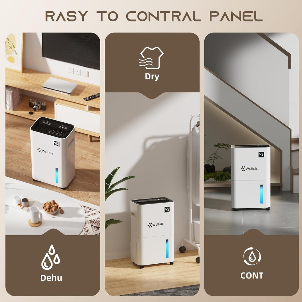 3500 Sq.Ft Dehumidifier, 50 Pint Dehumidifiers for Home and Basement with Drain Hose, Ultra