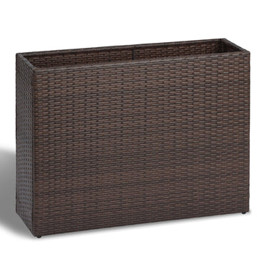Large Rectangular Planter for Outdoor Rattan Block Box 38x11x30''