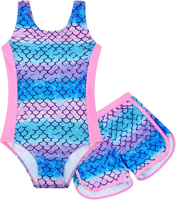 Toddler Girls One Piece Swimsuit Bathing Suit with Short