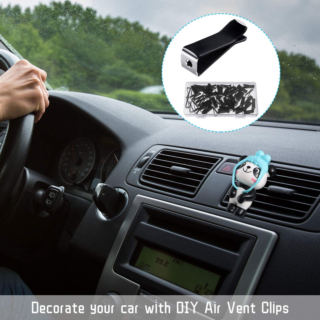 130 Pcs Car Vent Clips with 2 Storage Boxes Head Air Vent for Auto