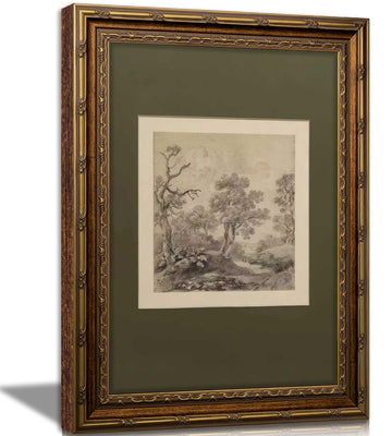 Vintage Landscape Framed Wall Art Museum Style Farmhouse Decor 24x16
