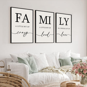 Family Wall Decor Framed Wooden Wall Sign Decor Farmhouse Vintage Rustic Living Room Minimalist Family Wall Art
