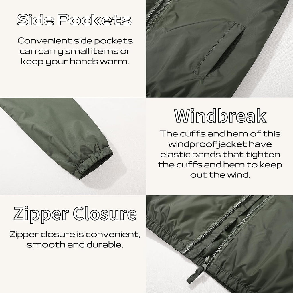 Kid Boys Rain Jackets Lightweight Water-resistant Windbreaker Breathable Outerwear Raincoat with Hood