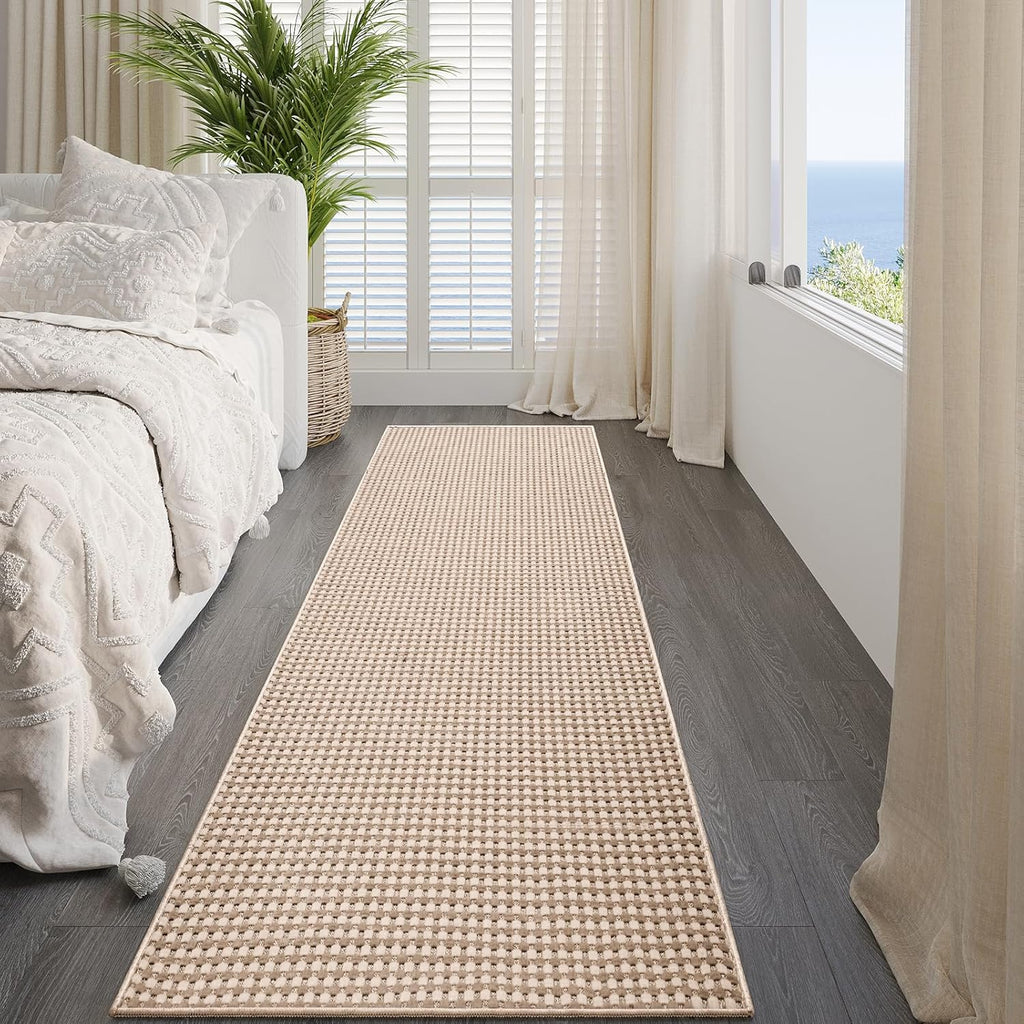 2x10 ft Hallway Runner Rug Extra Long Boho Woven Kitchen Runner Rugs Mat Non Slip Washable, Soft Hal