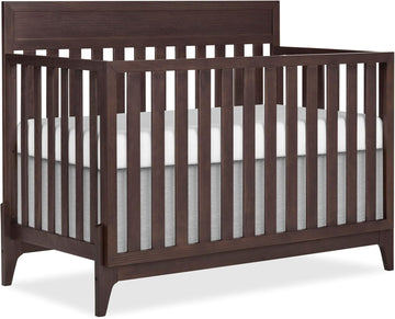 Atlas 5-in-1 Convertible Full-Size Baby Crib in Chestnut, GreenGuard Gold & BSA, Timeless Modern Minimalist, 3