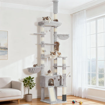 Cat Tree Tower, Adjustable Height, Floor to Ceiling