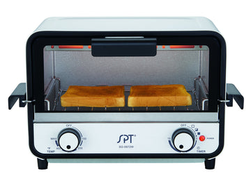 : Easy Grasp 2-Slice Countertop Toaster Oven, WHITE, 9 liters capacity