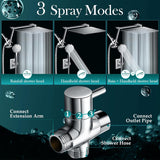 12'' Rain Shower Head Combo, High Pressure Rainfall Shower Head with 16'' Flexible Adjustment of Height/Angle Upgraded