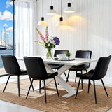 Brage Living Dining Chairs Set of 2, PU Leather Modern Armless Kitchen Dining Room Chairs