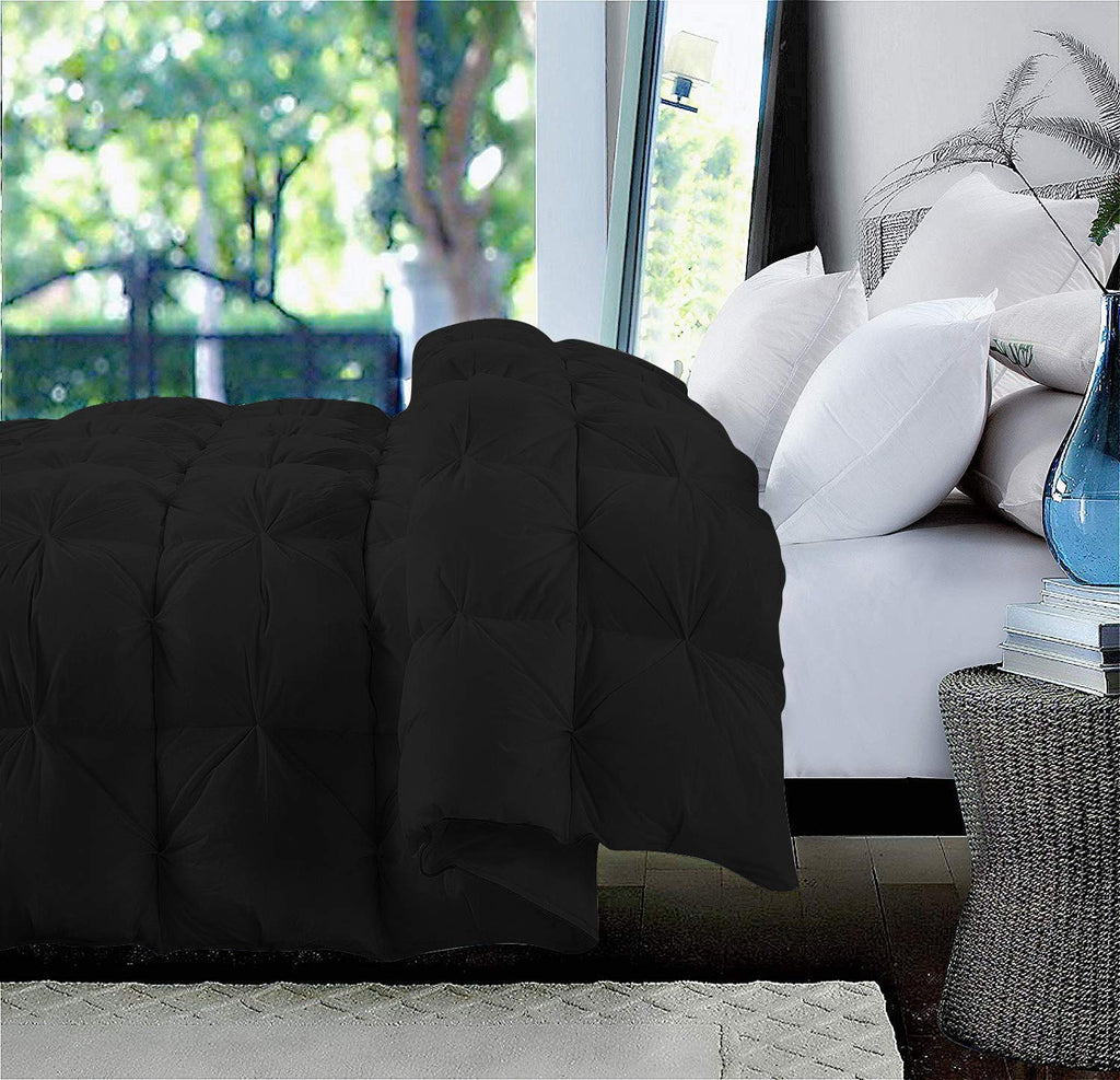 1 Piece Half Piece Pinch Pleated Luxury Comforter Premium 1000 Thread Count | 550 GSM Fiber Fill, 100% Egyptian