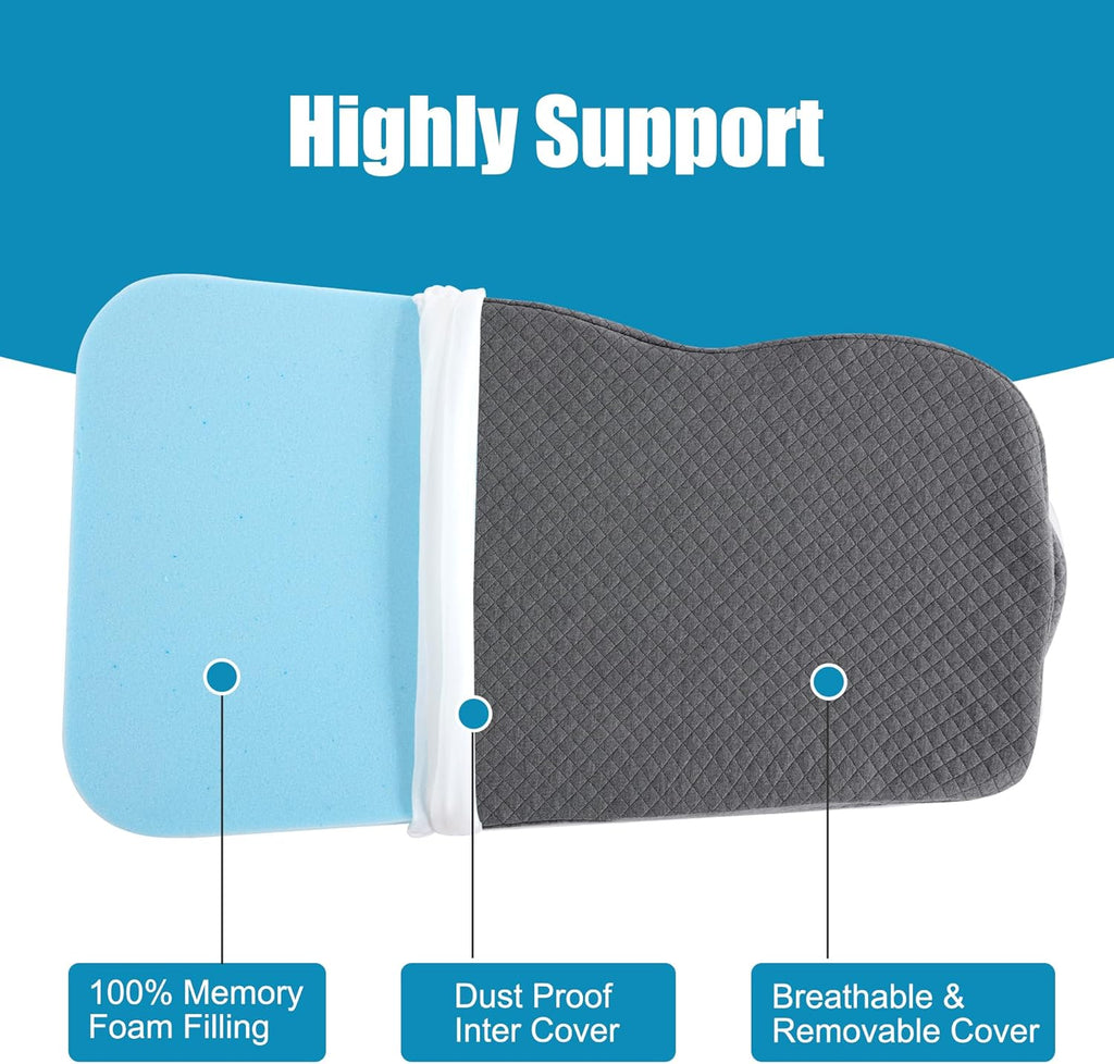 Memory Foam Knee Pillow for Side Sleepers, Leg Pillow for Knee, Separates The Knees for Body Alignment-Between Leg