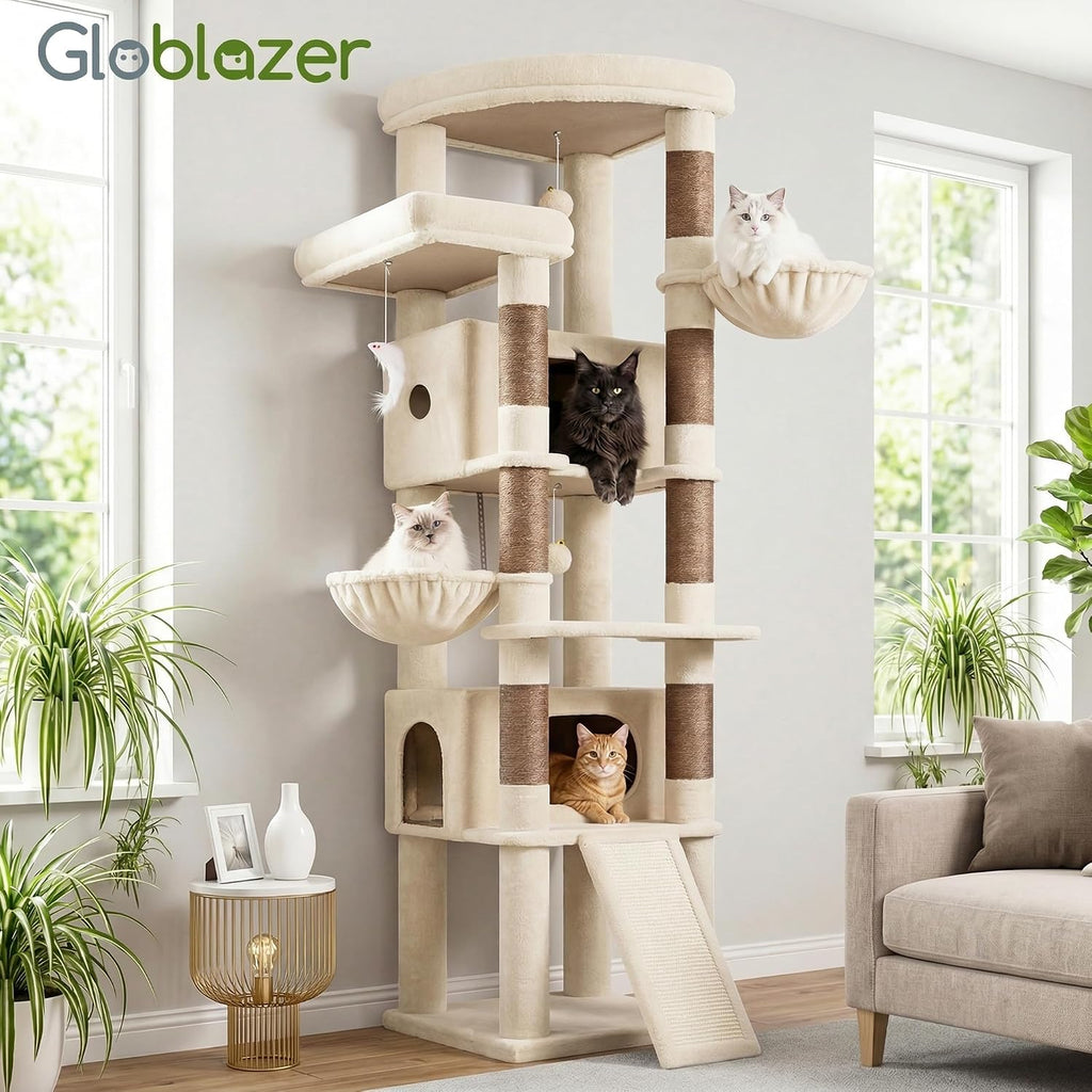 80in Tall Extra Large Heavy Duty Corner Cat Tree Tower