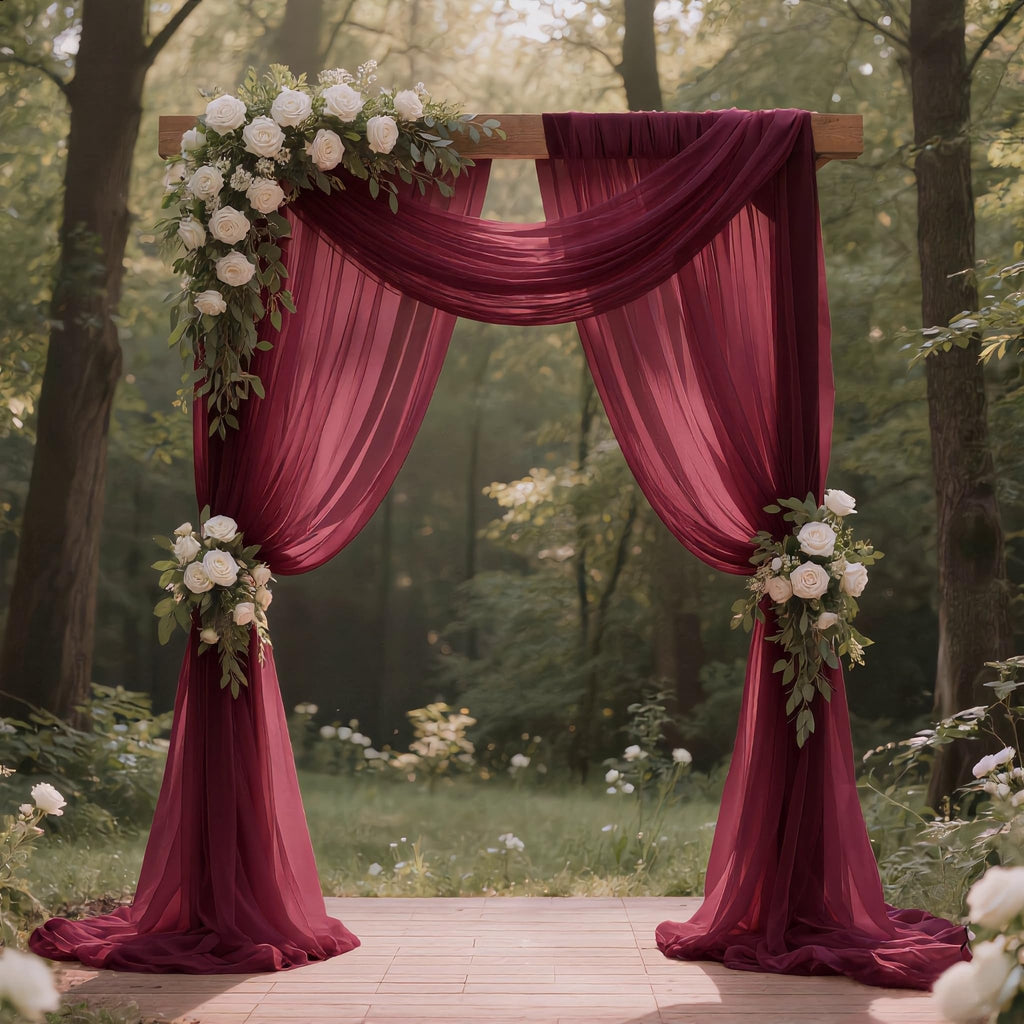Wedding Arch Draping Fabric 28'' x 20FT Sheer Chiffon Drape Backdrop