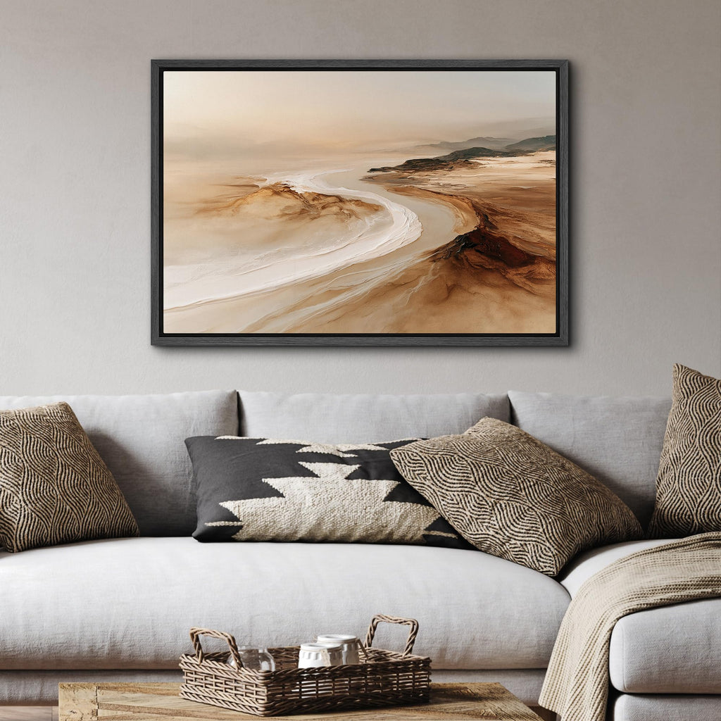 Framed Canvas Print Wall Art Coastal Shoreline