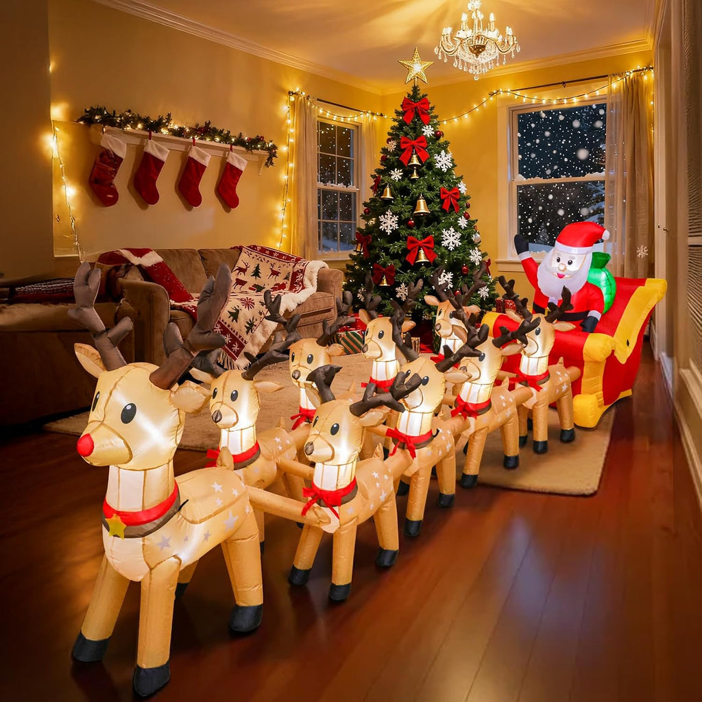 14 FT Christmas Inflatables Outdoor Decorations Giant Xmas Blow ups