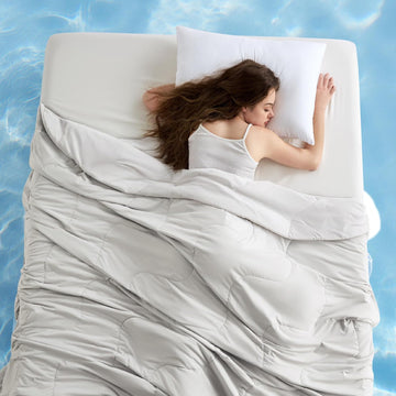 Cooling Blankets for Hot Sleepers, King, Blue, 104"x90" | Cooling Comforter, Cold, Ice, Cool, Breathable