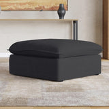 Ottoman Module for Living Room, Storage Ottoman, Cushion Covers Removable, Minimalist Comfy Breathable Footstool Paired with Sofa Couch for Living Room Apartment, Black A124-B0CZ8STFKN