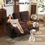 Power Reclining Loveseat, Massage Loveseat Recliner Sofa Home Theater Seating with Heat