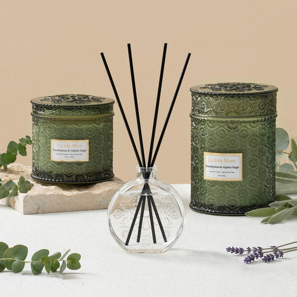 Eucalyptus Sage Reed Diffuser, Scented Room Diffuser