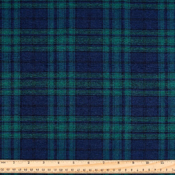 1.1Yard Plaid Fabric 58.3inch Wide Scottish Fabrics Green and Blue Tartan Pattern Fabrics Gingham Checkered Fabric