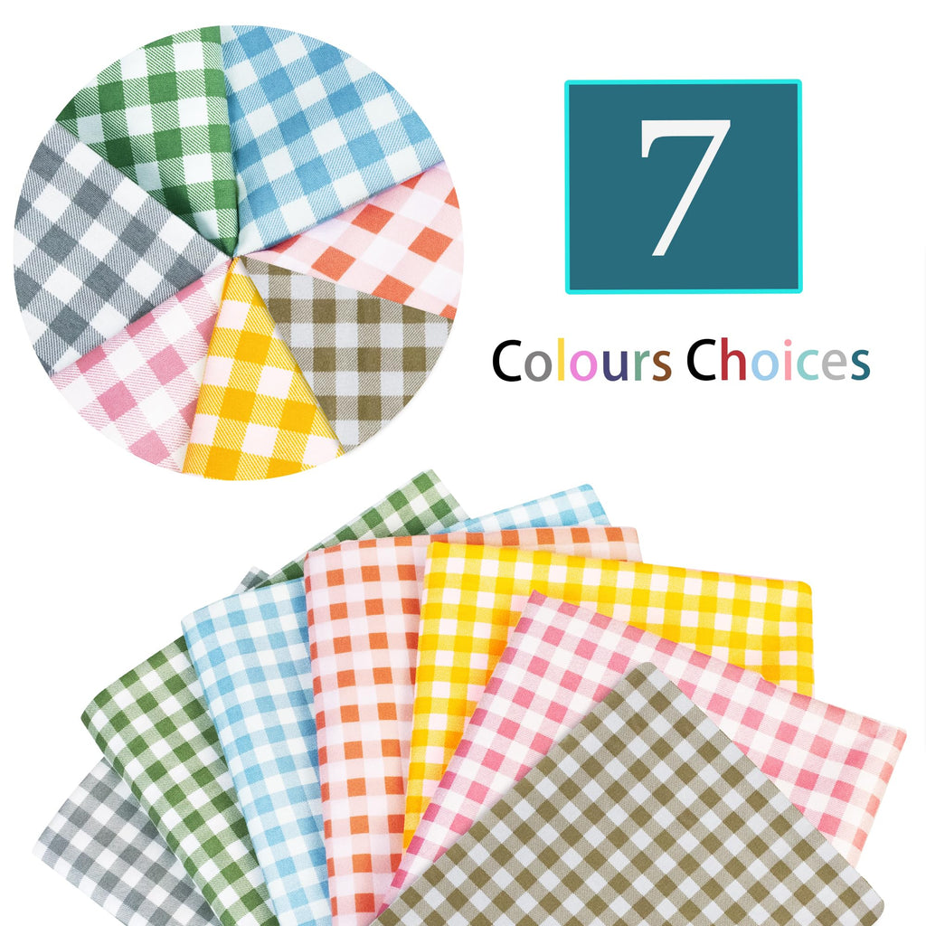 96" Wide Checkered Gingham Fabric - Lightweight Polyester Poplin Fabric for DIY Crafts, Wall Decor & Sewing - Green