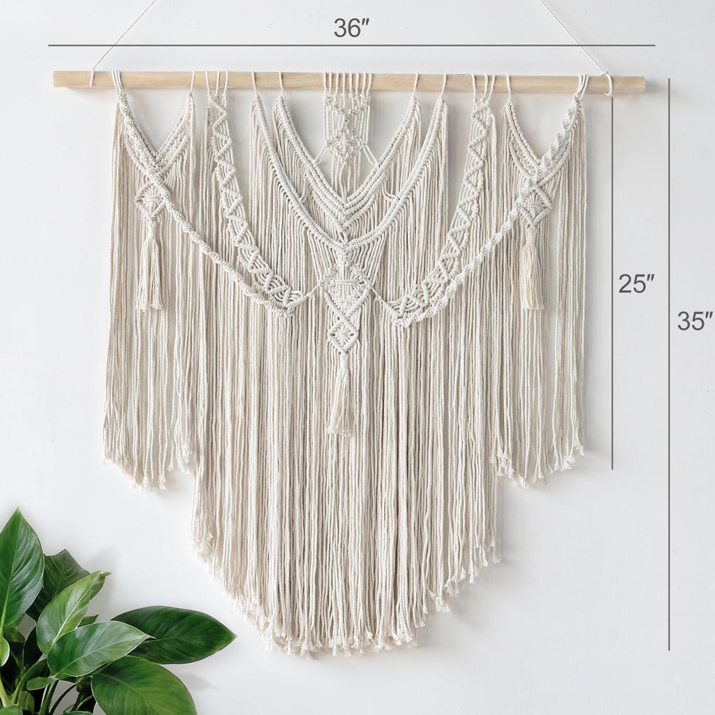 Macrame Wall Hanging Boho Home Decor Chic Woven Decoration Living Room Apartment Dorm Gallery Perfect Christmas Gift
