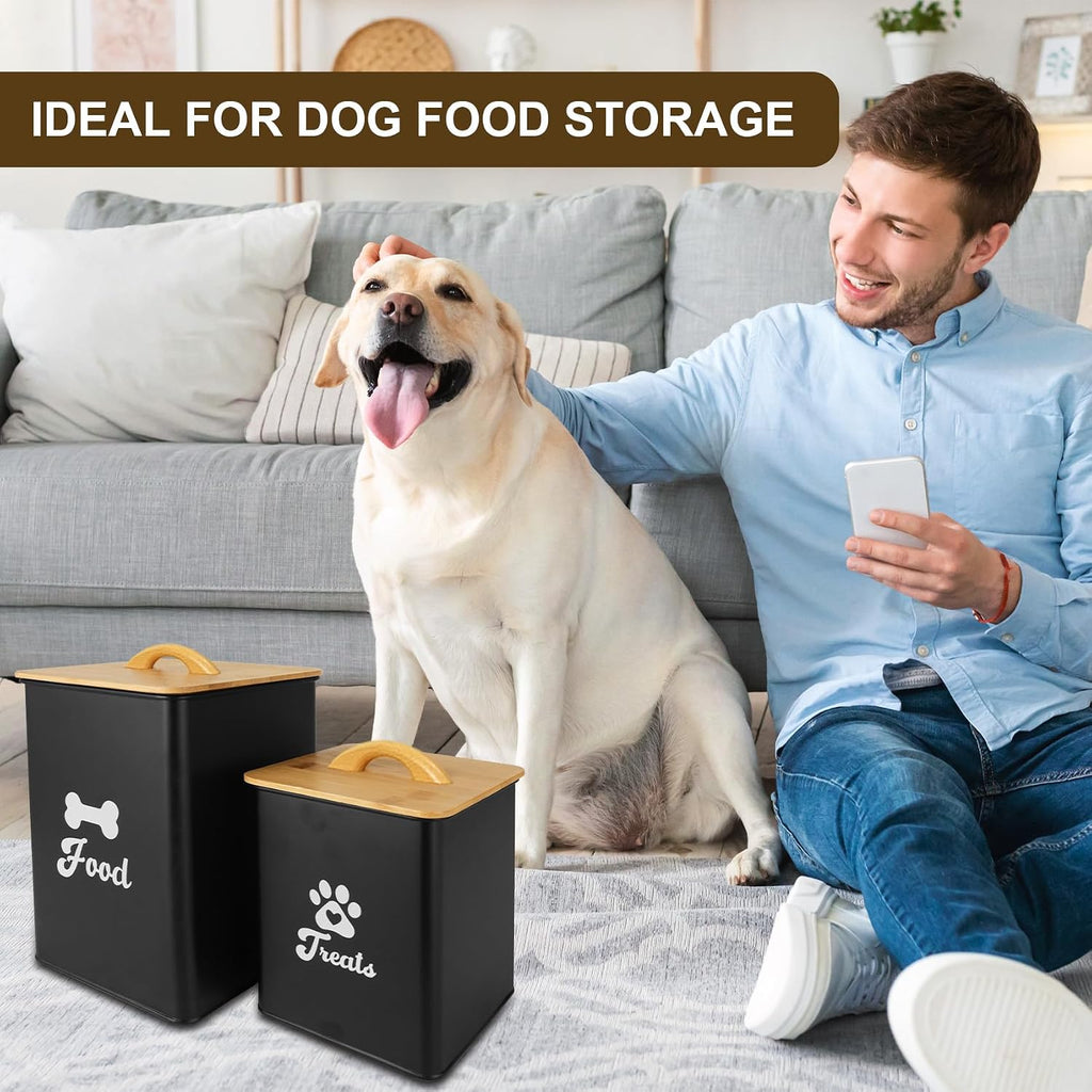 Dog Treat Container 2PCS, Dog Food Storage Container with Lids Airtight, Dog Treat Jars Counter-7+3Lbs, Small Dog