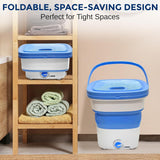 Portable Washing Machine 15L - Foldable Mini Washer for Baby Clothes, Underwear, Small Laundry - Compact Washing