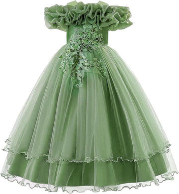 Flower Girl Dress Birthday Party Princess Dress Tulle Pageant Gown