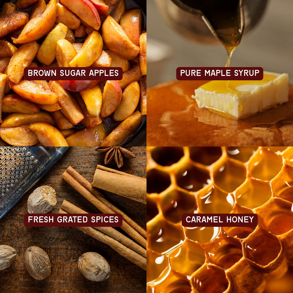 Apple Honey Butter Scented Candle, 15 oz, Large Double Wick Candle Jar, Up to 56H Burn Time, Luxury Scented Candle