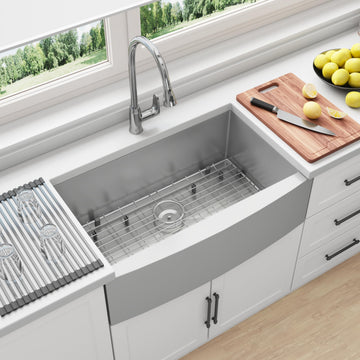 36 Inch Farmhouse Apron Front Single Bowl Kitchen Sink