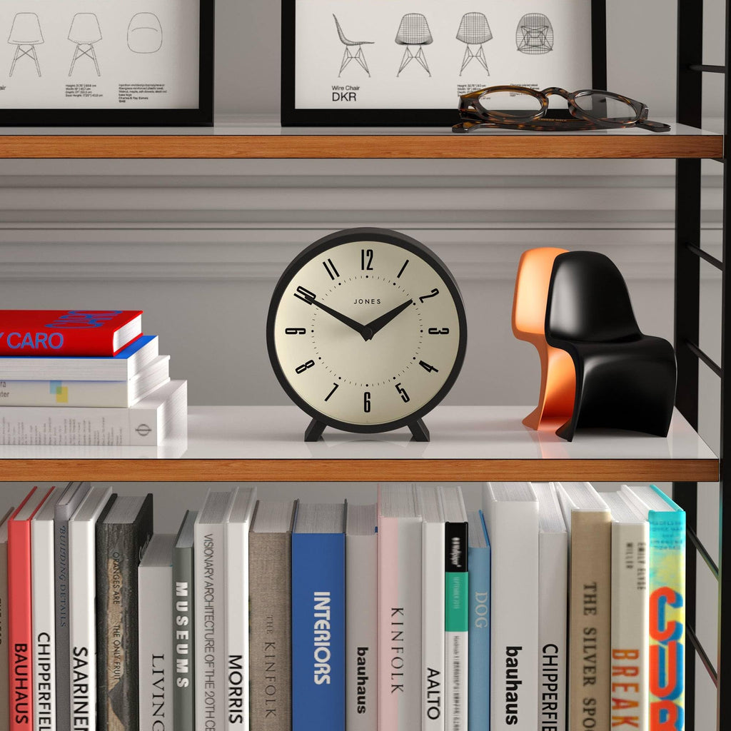 Venus Desk Clock | Modern Round Design | Black
