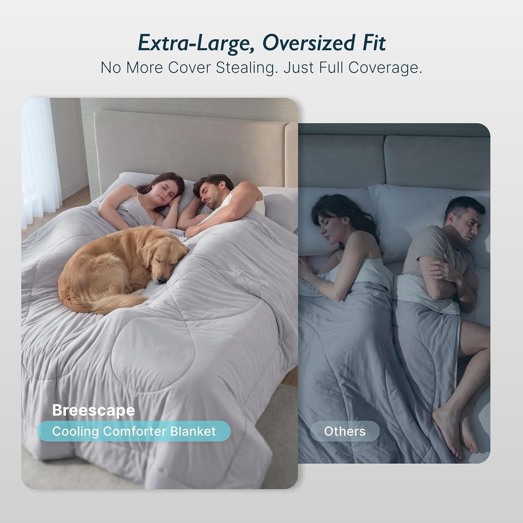 Cooling Comforter Blanket - BlendTek Q-Max>0.46 Tech, Cooling Blanket for Hot Sleepers & Night Sweats Relief