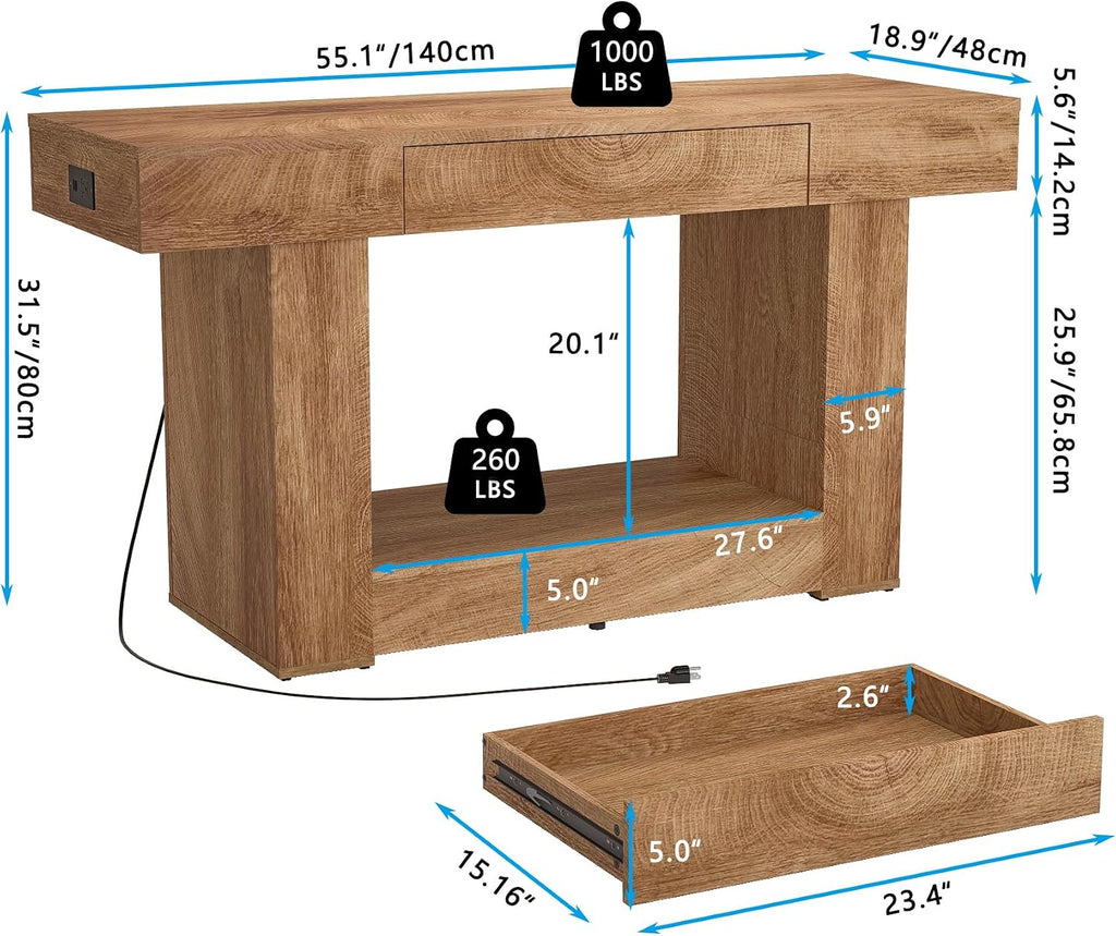 55-75/90 Gallon Aquarium Stand, Fish Tank Stand with Power Outlets & USB Ports, Heavy Duty Double Aquarium