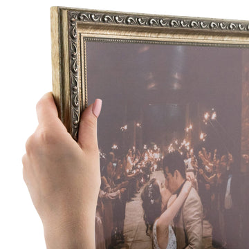 10x20 Inch Silver Picture Frame, This 1.2500 Inch Custom Poster Frame is Antique Silver - Comes with Glass and