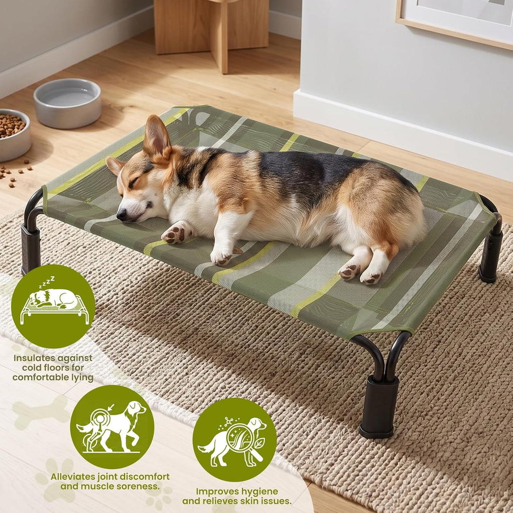 Outdoor Elevated Cooling Dog Bed Raised Dog Bed for Medium Dogs