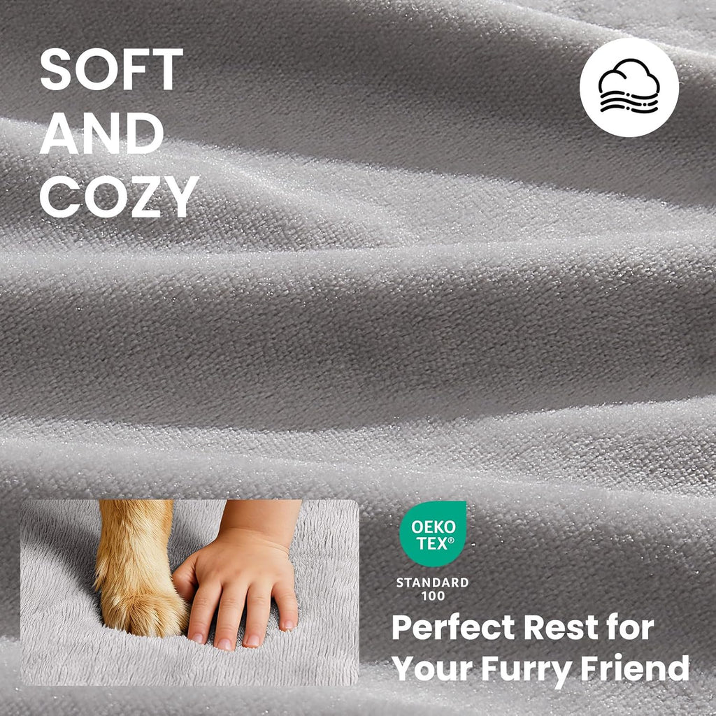 Orthopedic Medium Dog Bed, Reversible Memory Foam, -M(Gray)