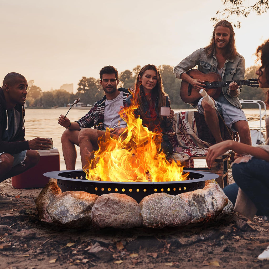36 inch Round Fire Pit Ring, Heavy Duty Fire Ring