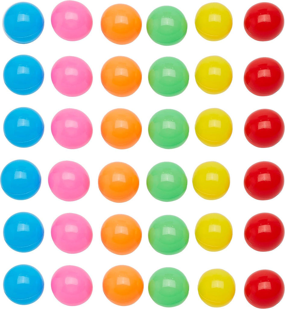 BPA Free Ball Pit Balls with Storage Bag, Crush-Proof Plastic for Toddlers Kids 12+ Months Play, Phthalate Free, 6