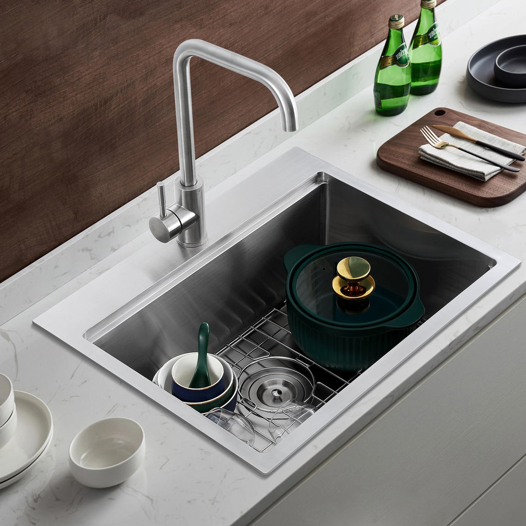 23 x 18 Inch Drop in Workstation Kitchen Sink 304 Stainless Steel