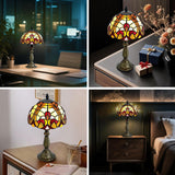 Grand 8-Inch Tiffany Style Table Lamp with E12 Bulb