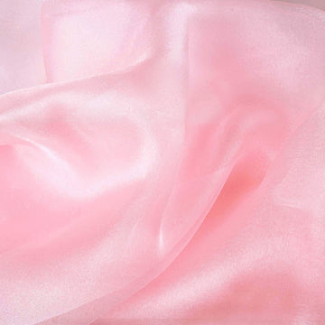 12-Inch x 10 Yards Pink Chiffon Fabric by The Bolt - Sewing Craft Wedding Favors Supplies