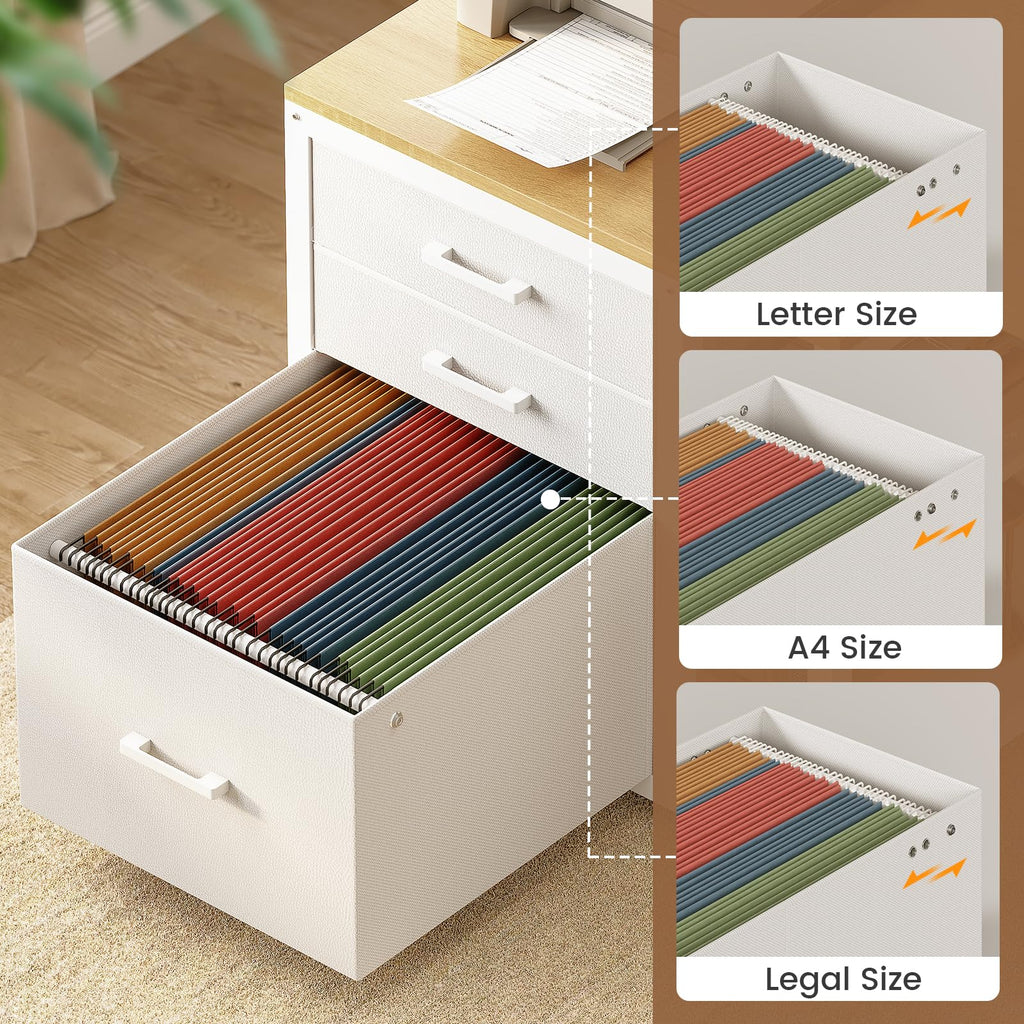 Electric Standing Desk with 3 Fabric Drawers, 61" Height Adjustable Office Executive Desk with Storage Drawers, Stand