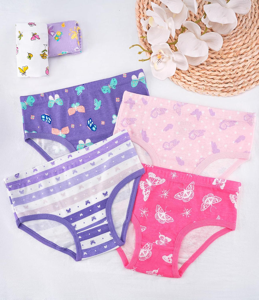Girls' 100% Cotton Soft Tagless Underwear