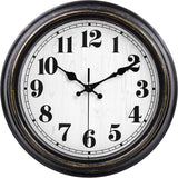 45MinST 12 Inches Retro Wall Clock, Silent Non Ticking Battery Operated Movement, Decor for Home/Wall Decor