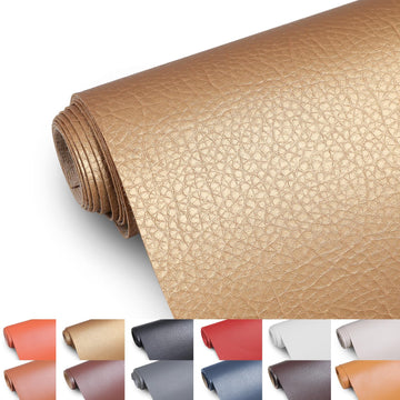 Faux Leather 0.7mm Upholstery Fabric by the Yard 8 Yard Gold